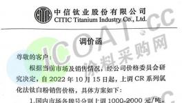 又漲！鈦白粉漲價！部分原料不報價了！