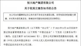 重磅！恒大地產(chǎn)被立案調(diào)查！