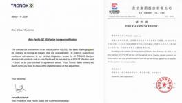 20多家化工企業集體漲價！優選鈦白粉在這里！