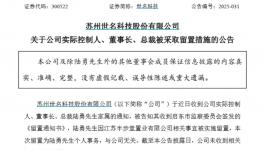 欠稅超2000萬元！知名化工上市公司實控人被留置！