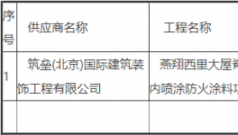 筑壘(北京)國際中標建筑吊頂內噴涂防火涂料項目